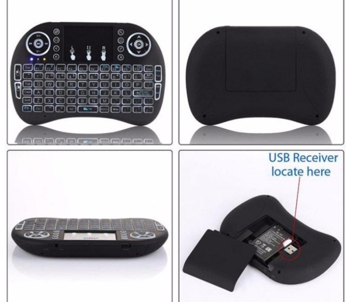 Mini Keyboard i8 with Backlight 2.4GHz Wireless Keyboard Air Mouse Touchpad for Android, pc, tv, box multipurpose
