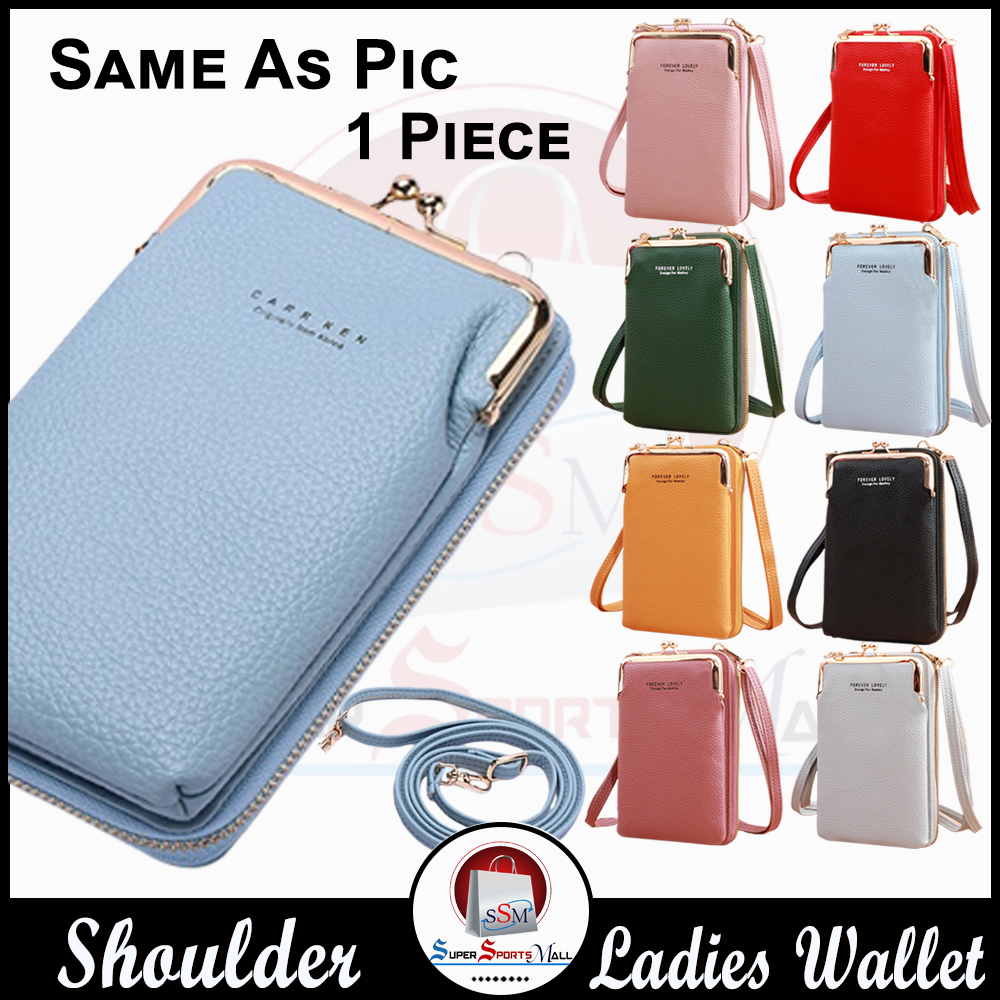 Multi-function Fashion ladies Girl Purse mobile Phone Wallet ID Card leather Adjusted Band Handbags Messenger Bags for Women in Random Colors [NO COLOR CHOICE AVAILABLE]