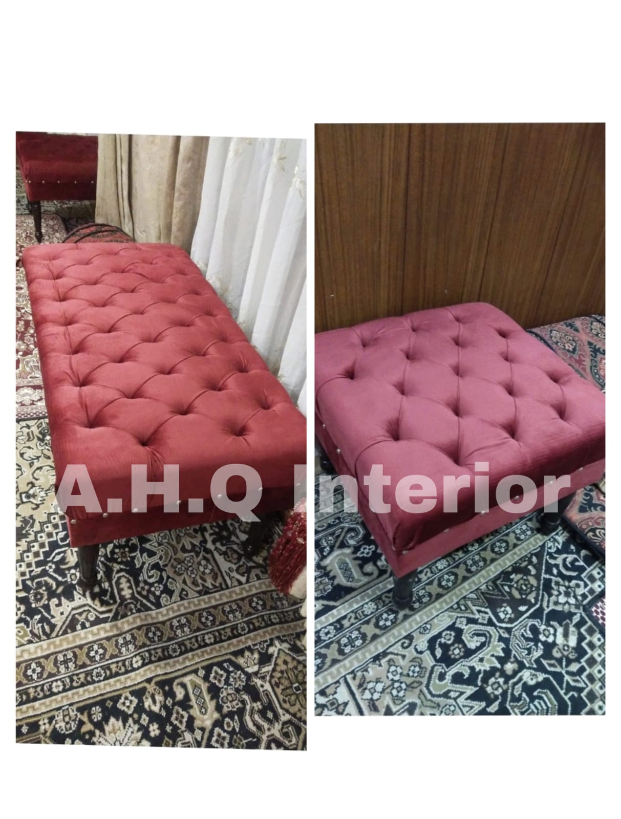 4 Seater Puffy Sofa Set Fabric Velvet Best Price Furniture Sofas | Customize in All Colors | Home Decor | Comfortable Couch with Single & Double Seats | Stylish Modern Design | Special Offer
