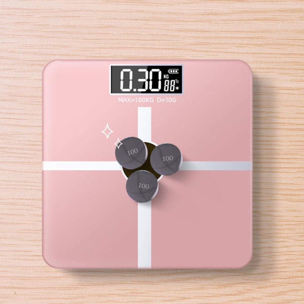 Upto 180kg iScale Type C Charging Rechargeable Weight Machine - Digital Heavy Duty Electronic Weighing Scale with Type C Charging Dual LED Display - Weight Machine With Durable Steel Quality - For Home & Personal Use - Black/Golden/Pink/Silver