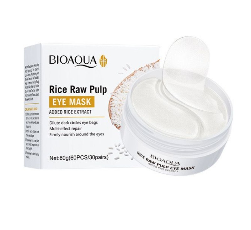 Bioaqua Rice Raw Pulp Collagen Moisturizing 60Pcs Eye Mask BQY92663