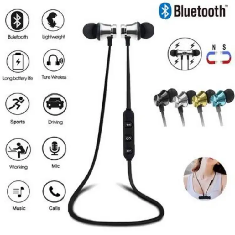 S6 wireless bluetooth outlet stereo headset with mic