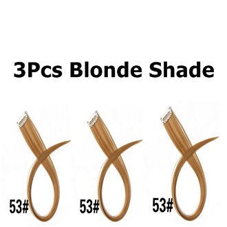 3Pcs Straight Synthetic Clip Extension - Blonde Shade