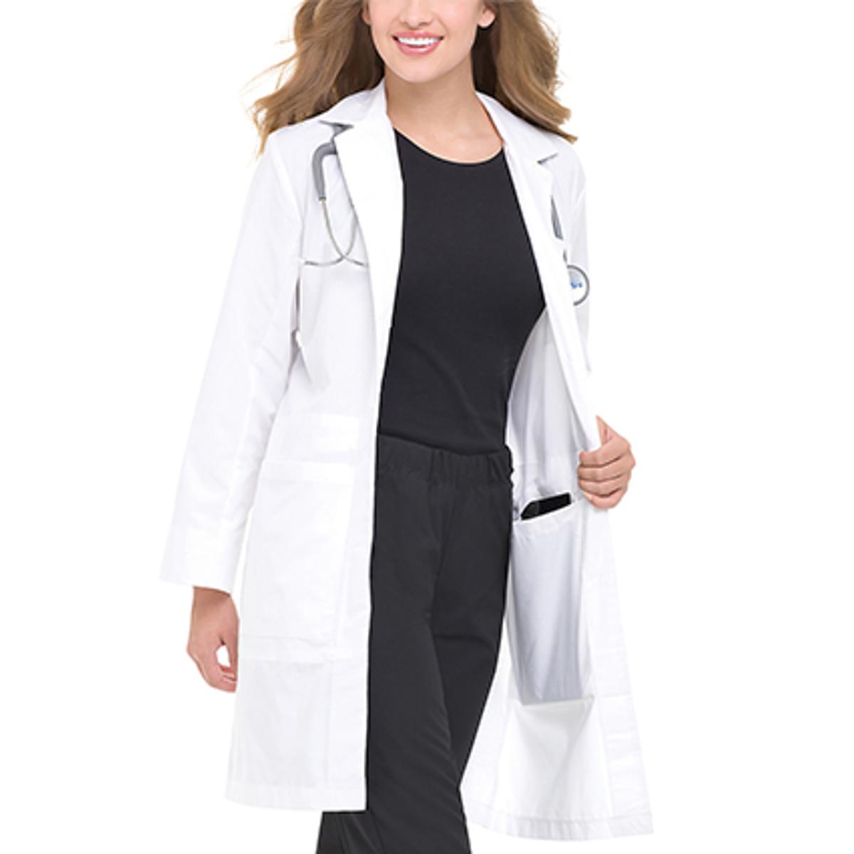 Premium White Lab Coat for Female Doctors & Medical Students  Professional Laboratory Coat  Hospital, Clinic & Pharmacy Uniform