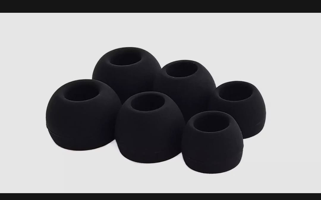3 Pair (6Pcs) Soft Silicon Ear bud Tips For Handfree | Woofer Handfree Rubber | Buds for In Ear Headphones PREMIUM QUALITY