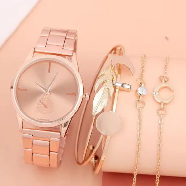 Women Watch Set Luxury Gold Dress Quartz Watch Bracelet Ladies Sports Wrist Watch Clock Gift Woman Relogio Feminino 2023 R3219  C