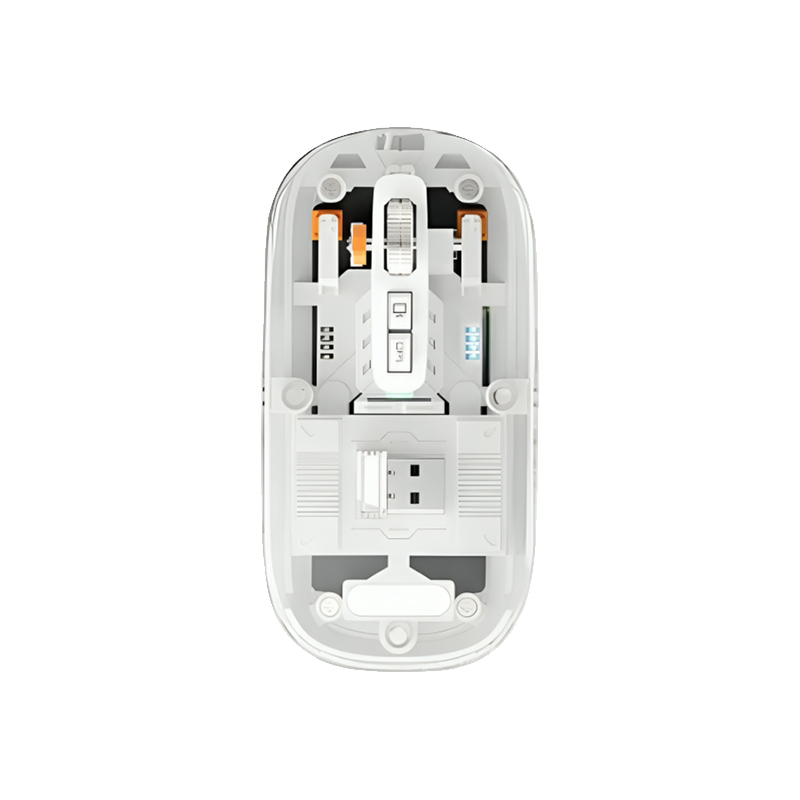 Transparent Wireless Rechargeable Silent Click Mouse Yilima