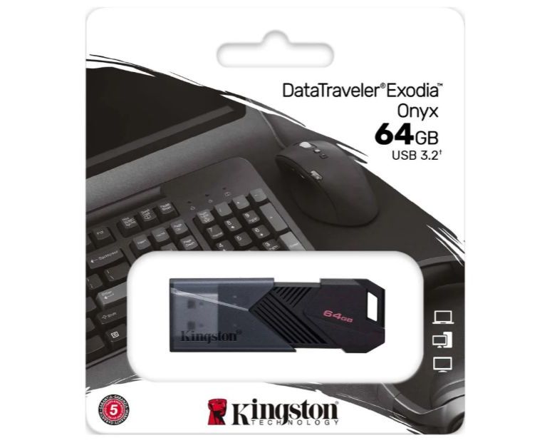 Kingston USB Flash Drive 16-32-64-128-256GB Fast Data Traveller Exodia onyx