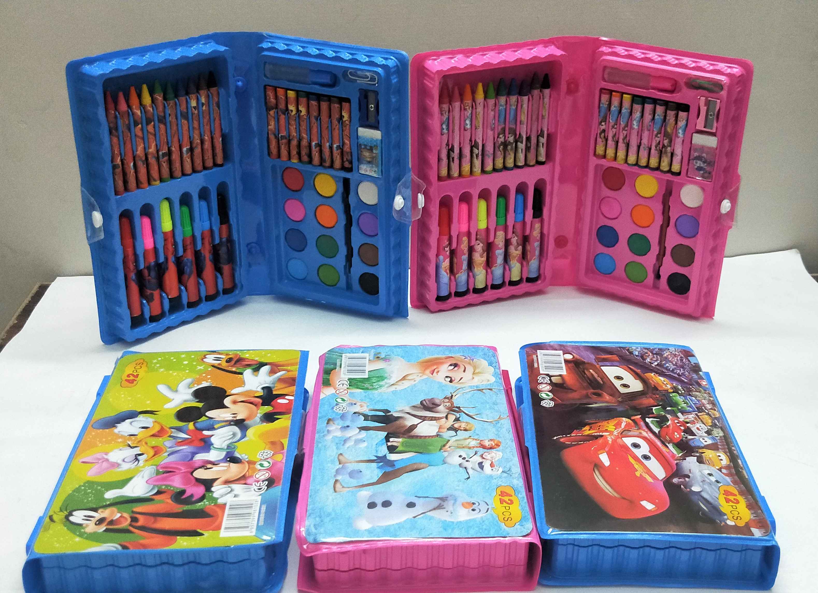 Multi Coloring set 42 PCS Color Kit / Set With Button Box Best Quality for  kids (Girls & Boys)