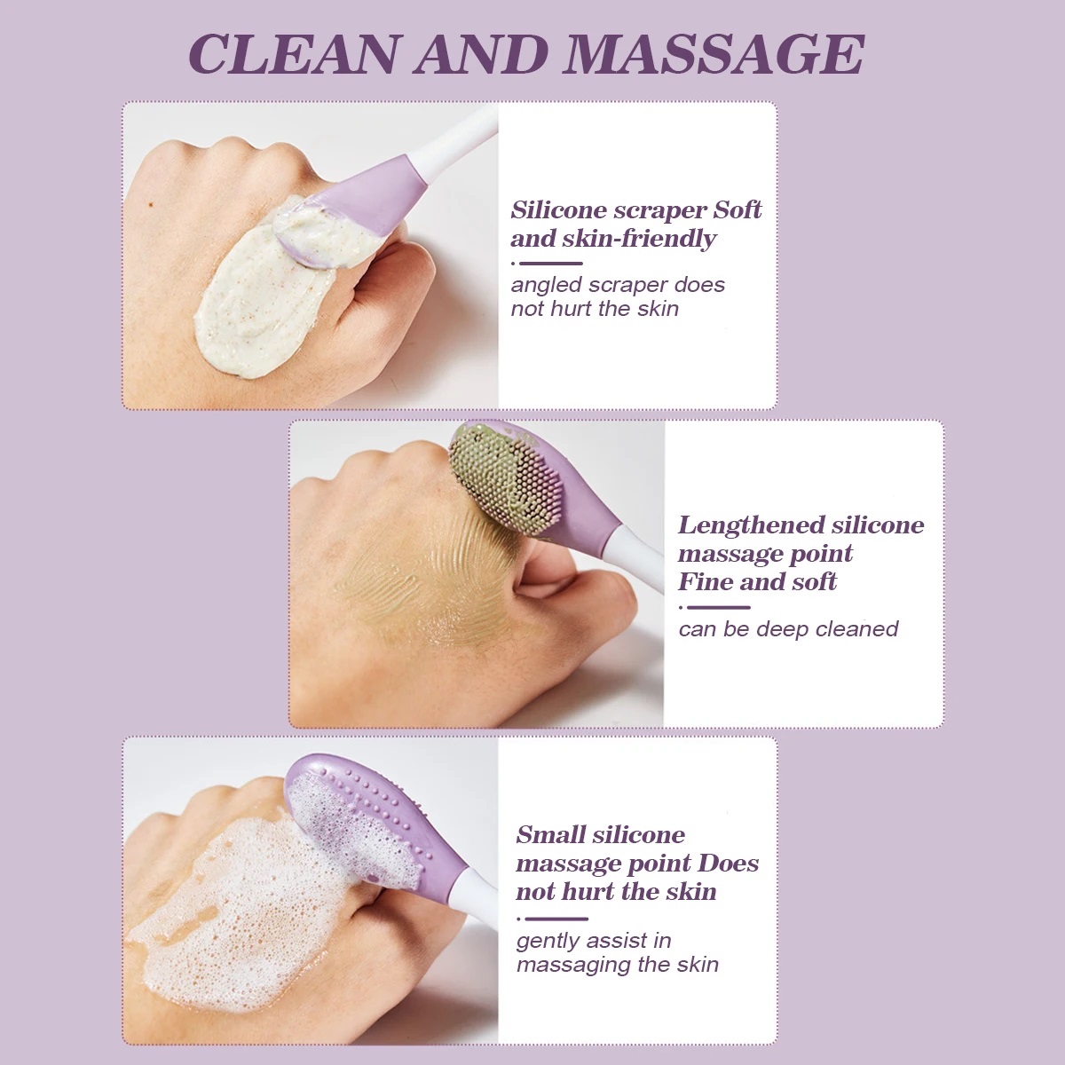 Premium Jade Gua Sha and Silicone Face Cleansing Brush Duo Pack - Anti-Aging, Brightening Skin Care Tool