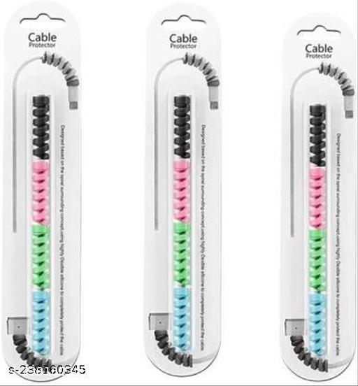 Set of 3 ( 12 Pieces ) - Spiral Silicone Cable Protector For Android / Iphone / Headphones Earphones price in Pakistan