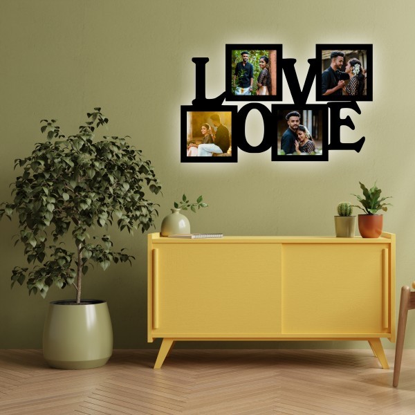 3D Wooden Wall  Art New LOVE Photo Frames Large Pictures Size Frame 3D Wooden Wall DIY Frame For Home Decor Living Room, Bed Rooms And Offices Room Decorating items Wall Art I Wall Art Designs
