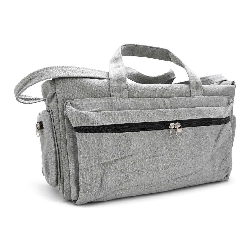 20 Inch Heavy Duty Canvas Tool Bags with Multiple Zippered Pockets, Ideal for Electricians, Technicians, Carpenters, Plumbers, and Mechanics.