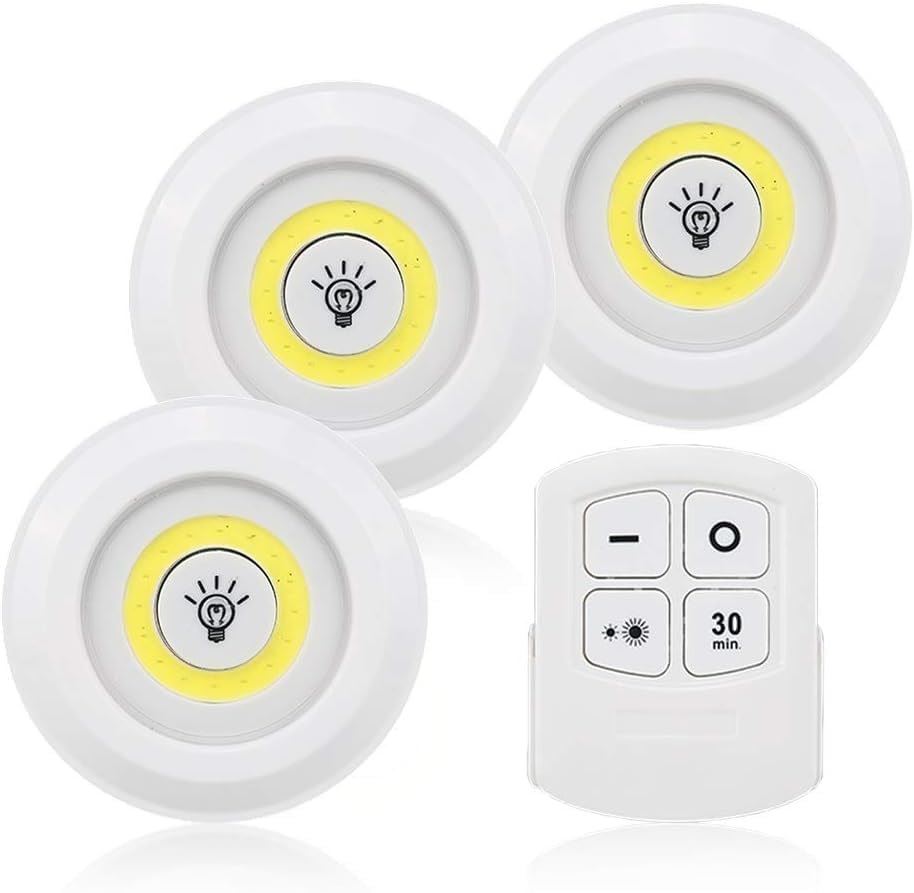 Tap Led Light With Remote Control (pack Of 3 Lights) _KIT_ KS