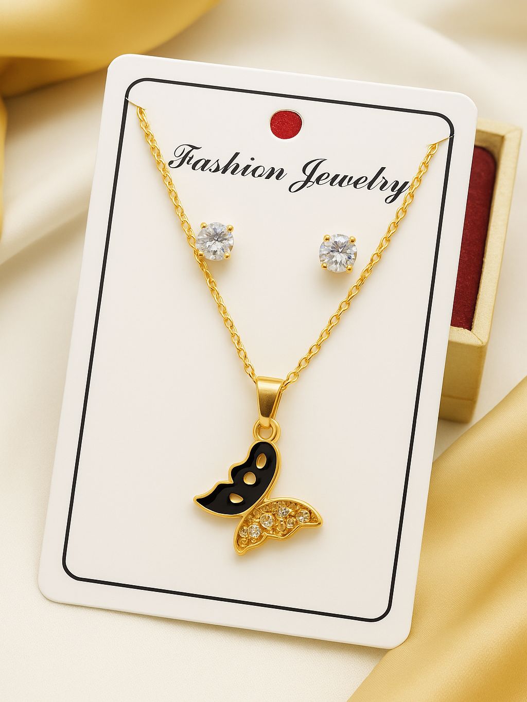 Elegant Pendant Necklace and Earring Set for Women & Girls – Stylish Fashion Jewelry Gift