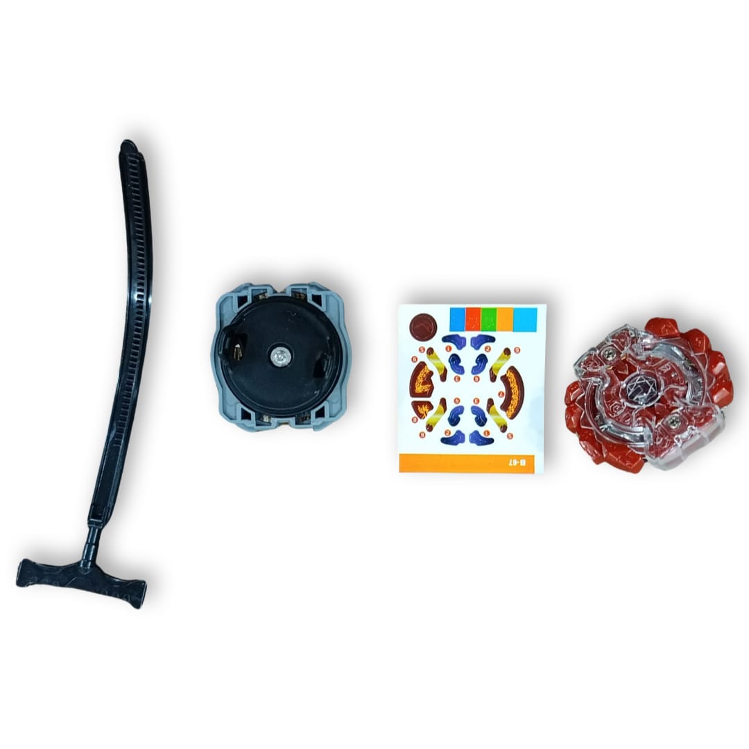 Thunder Metal Body String Launcher Beyblade With Stickers Spinning Tops For Kids