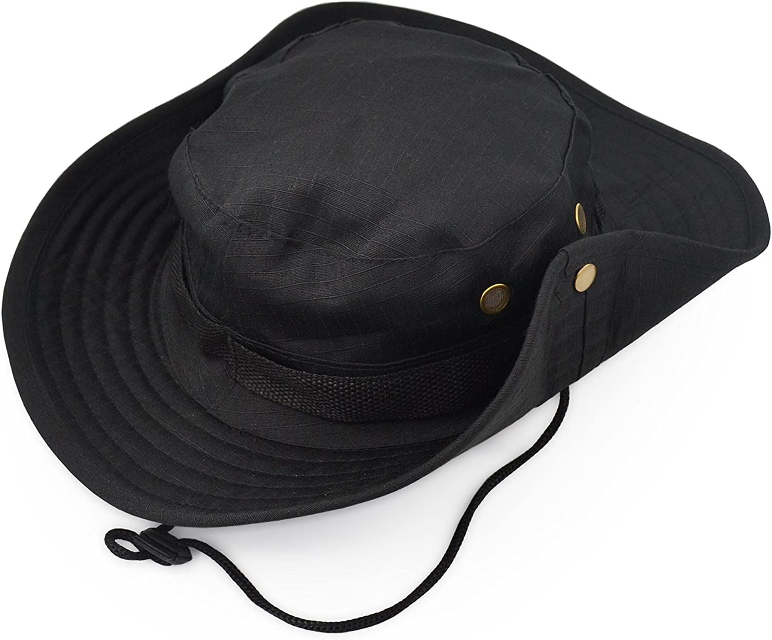 Waterproof Outdoor Wide Brim Sun Hat, Fishing Hiking Sun Boonie Hat for Men & Women