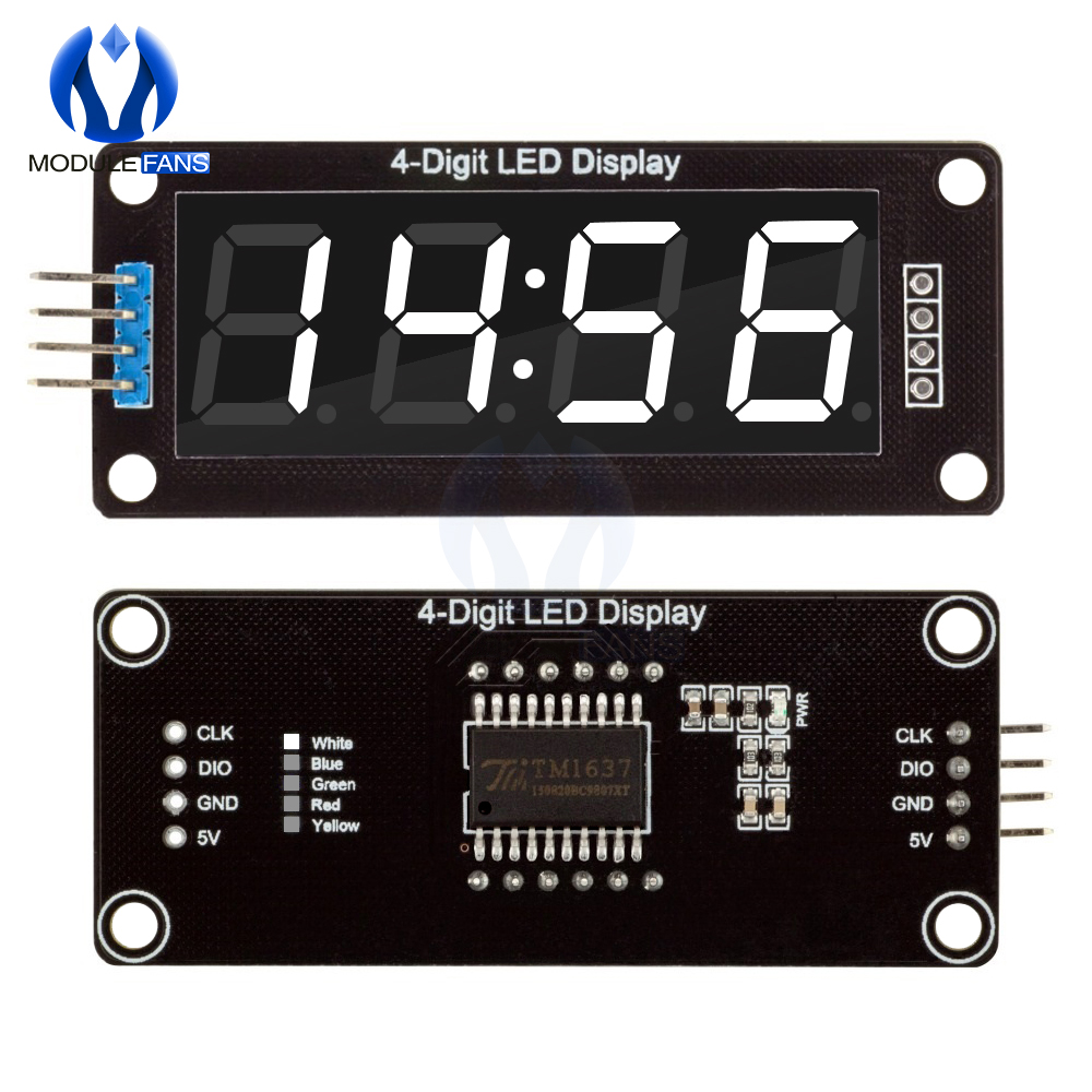 TM1637 LED Display Module for Arduino 4 Digit 7 Segment 0.56 inch Time ...