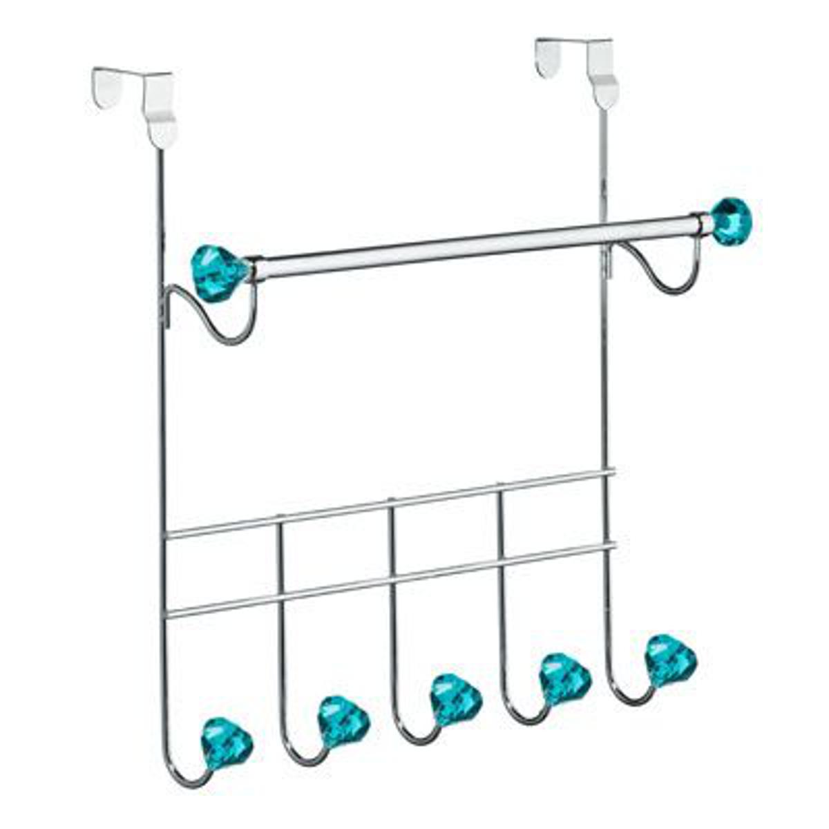 Teal Diamantes Hooks Over Door Hanger Premier Home SKU