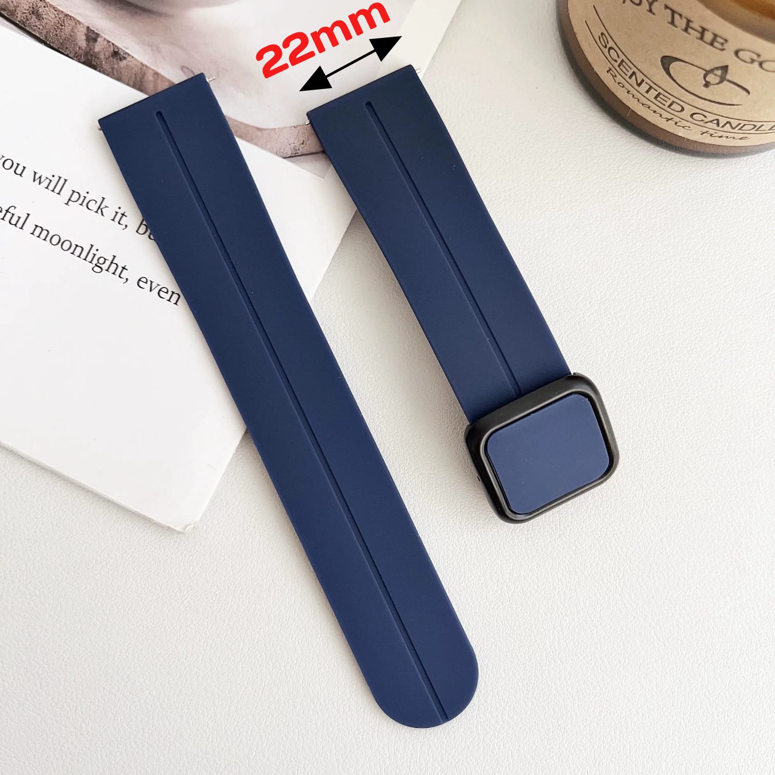 22mm  Silicon Strap Wristband for Samsung , Zero , Nothing , Luna , Revolt watch & Huawei GT & other watches with 22mm Lugs