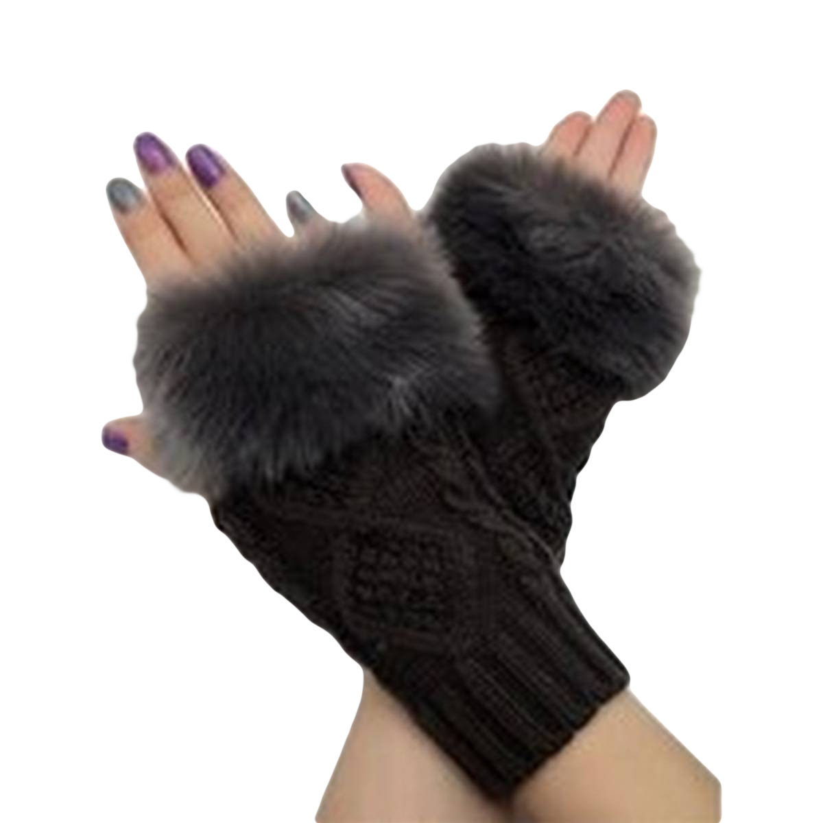 Wool Gloves Fancy Winter Women Grils wool glovs Gloves Knitting Woo wool glovs l Keep Warm Short Mitten Fingerless Lady Girl Half Finger Gloves Rabbit Lady hand Gloves _x000D_KAAA560