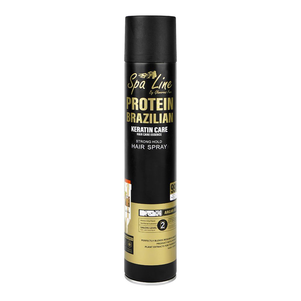 Spa Line Keratin Protein Brazilian Strong Hold Hair Spray For Men & women