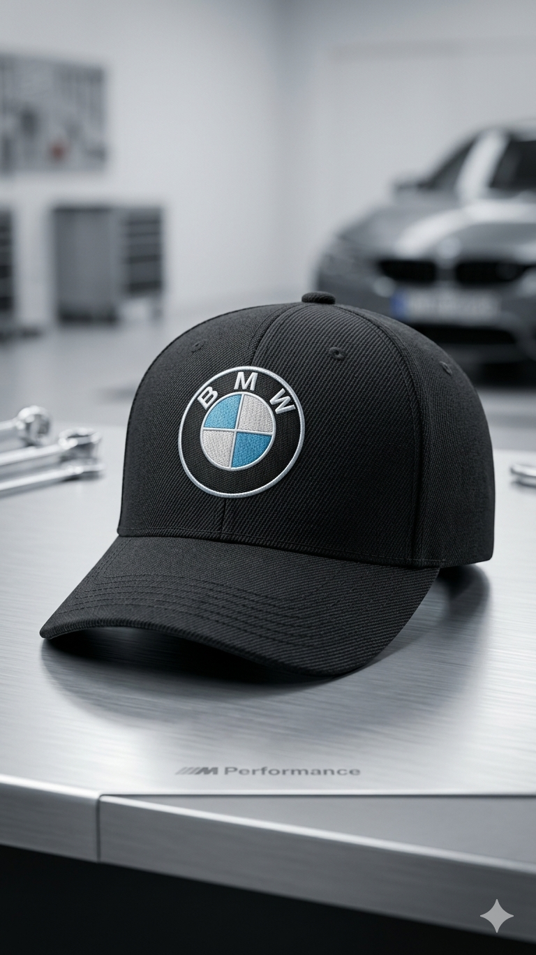 BMW Embroidered Logo Cap for Men – Best Adjustable Baseball Cap | Lightweight Breathable Summer Hat