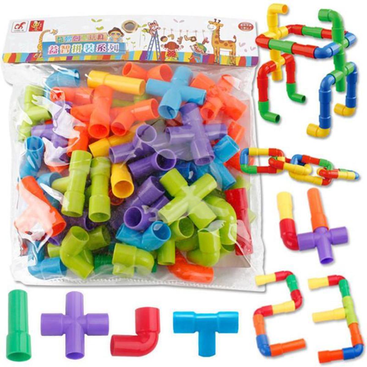 Building Blocks Colorful Pipe Tube Creative Puzzle Construction Set
