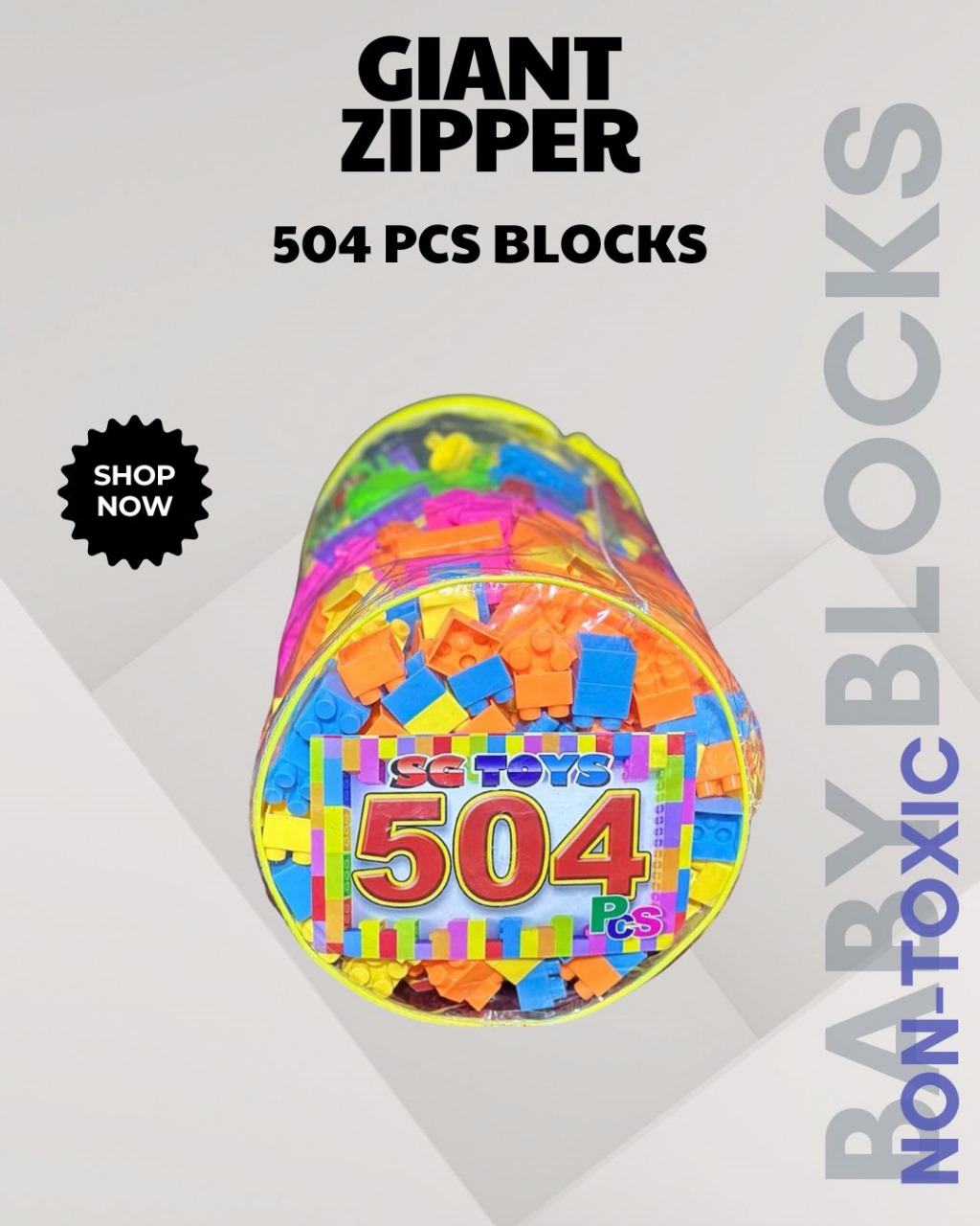 500+ Pcs Baby Blocks – Jumbo Building Brick Set for Kids – Early Development & Brain Training – Safe & Durable Plastic Construction Toys – Fun & Interactive Learning