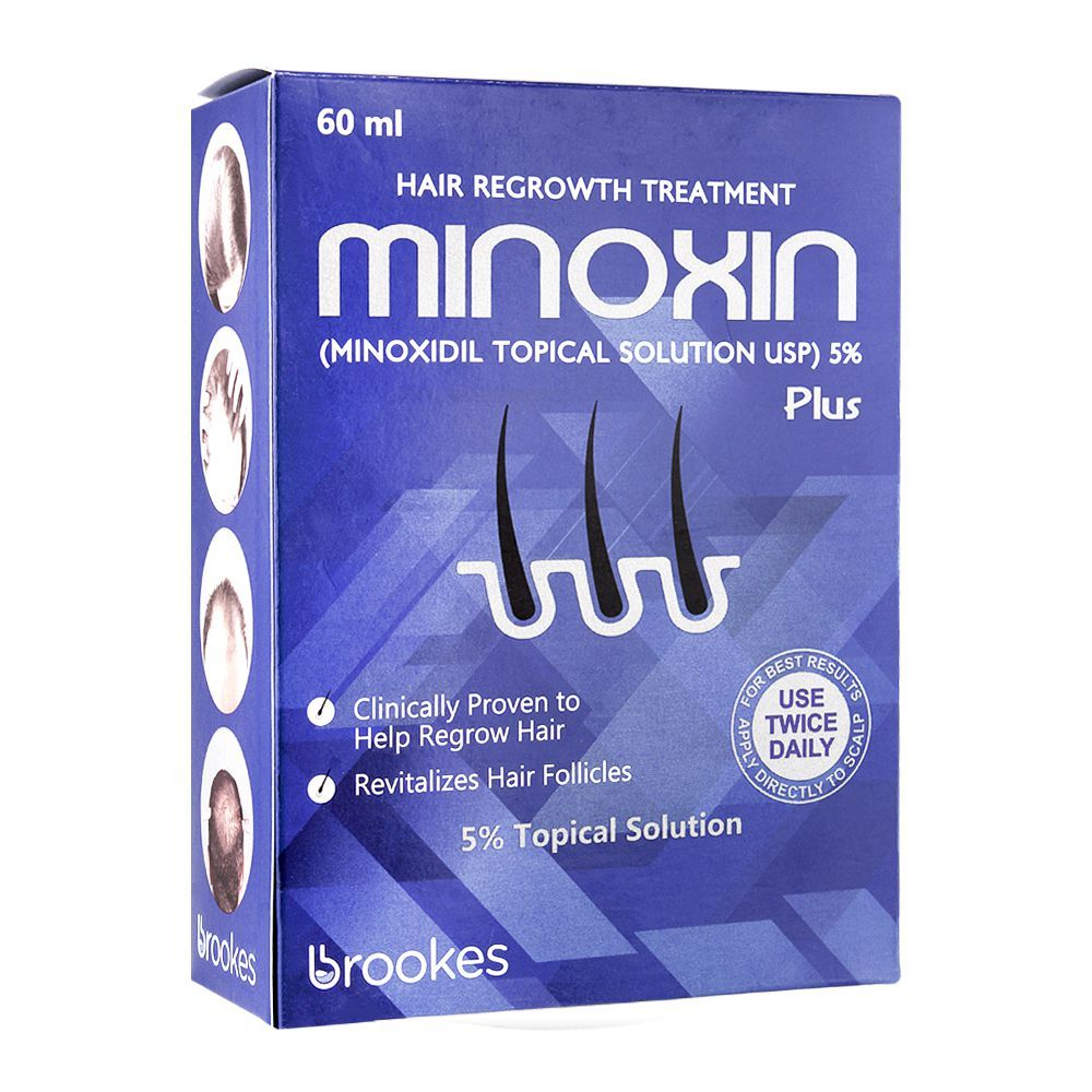 Minoxin Hair Regrowth Treatment, Minoxidil 5% Tropical Solution | Hair Treatment Care | 60ml