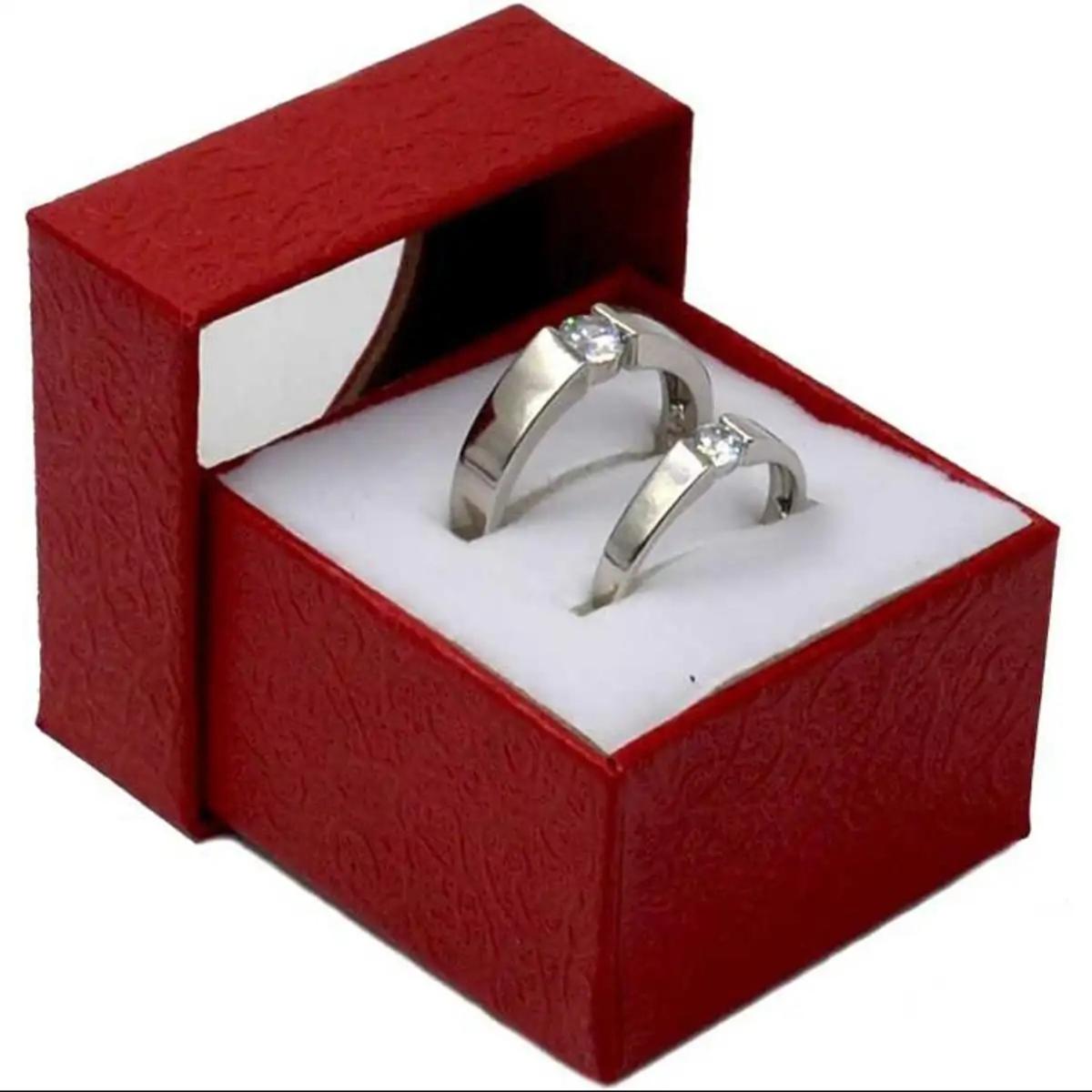 Classic Couple Rings For Men Women CZ Stone Trendy Wedding Lovers' Ring