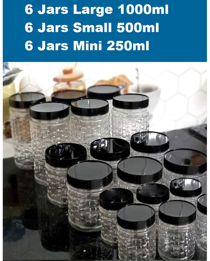 Set Of Snack Jar for Kitchen 1KG, 500GMS AND 250GMS STORAGE SNACK JARS