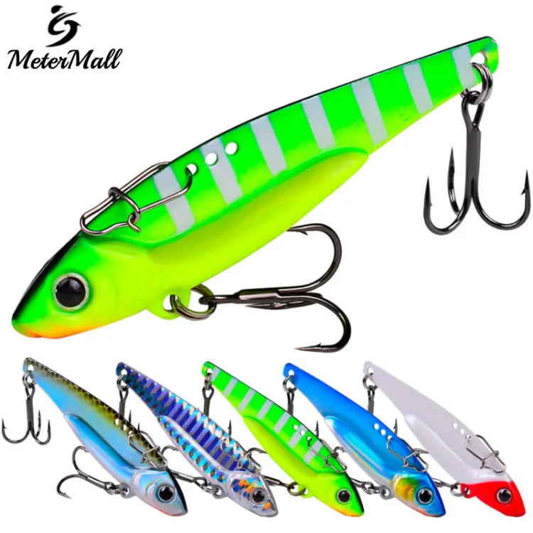 MeterMall 7g/12g/17g Vib Fishing Lures With Treble Hooks Multi-color Fishing  Jigs Suitable For Freshwater Seawater