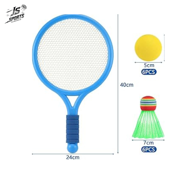 2 In 1 Kids Tennis and Badminton Sports Set Outdoor Game Toy Set – Best Birthday Gift for Ages 3+ Boys, Girls and Kids , Attractive Birthday Gift Tennis Rackets Toy , Imported Sports Toy Set , Perfect Gift for Boys and Girls , Tennis Practice Toy for Kids