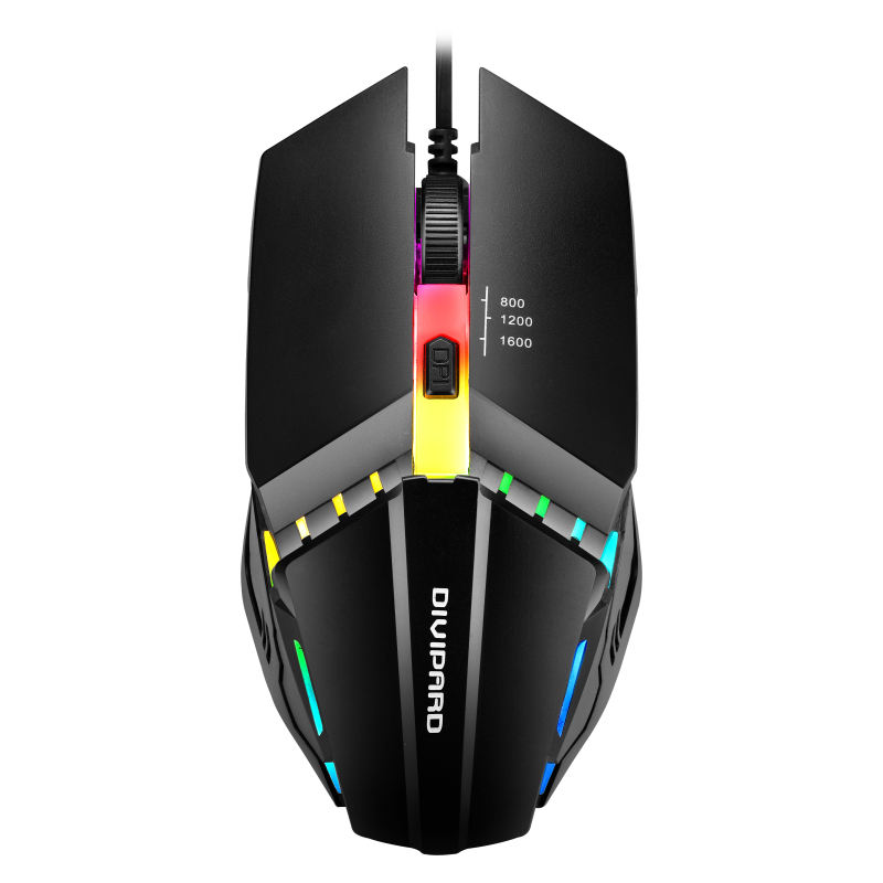 AOQELO AMG2 Wired RGB Gaming Mouse – Mechanical Wind, Noiseless, Anti-Slip Gaming Design