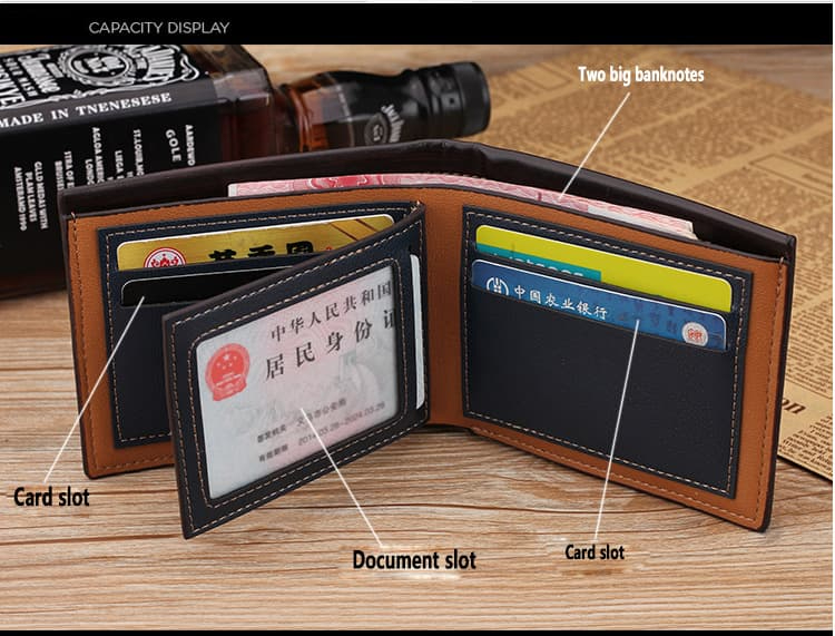 Men's Stylish Synthetic Leather Wallet | Slim & Small Purse | Best Leather Wallet for Men