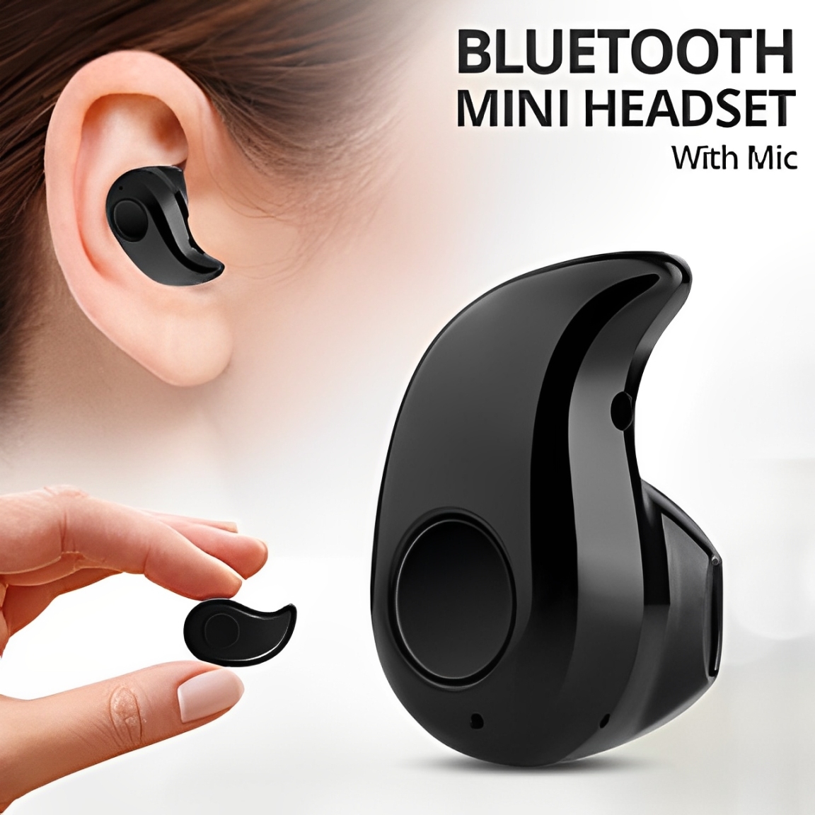 S530 Mini Single Ear Wireless Bluetooth Earphone | Stereo Sound | Handsfree Headset | Compatible with All Bluetooth Devices