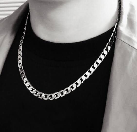 Stainless Chain 100% Pure Original Steel Thin Cuban Chain For Men / Boys Neck