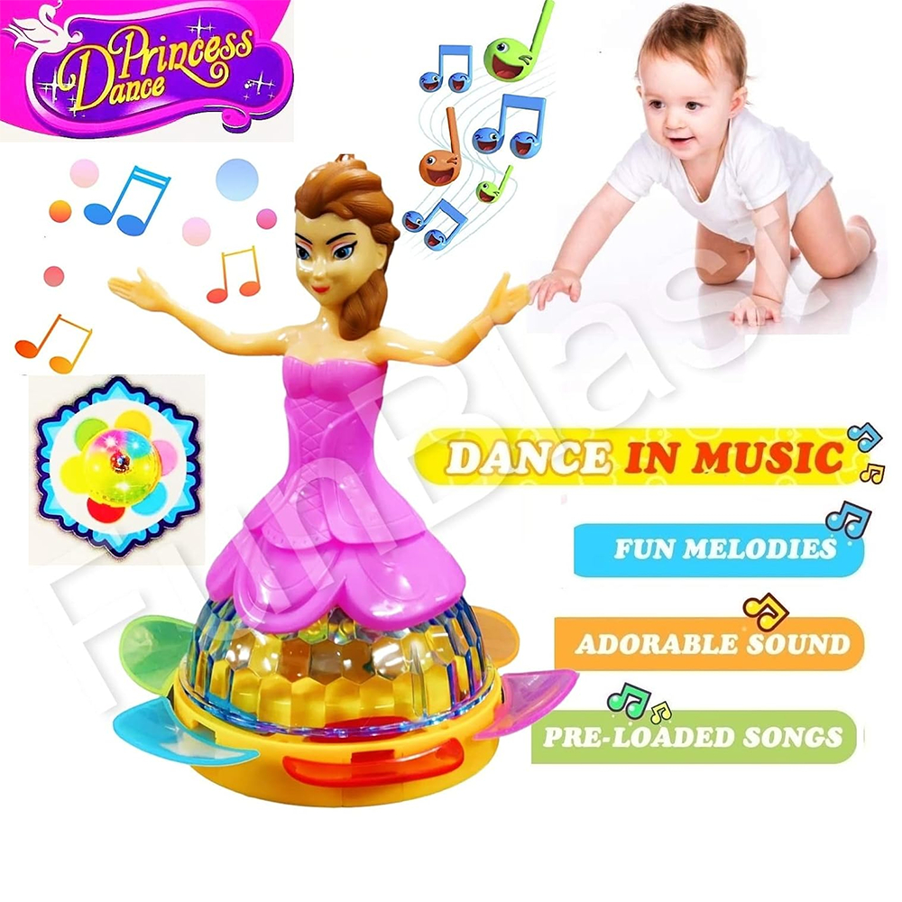 Big Size Princess Dancing Doll with 3D Lights and Sound - Musical Dancing Toy for Girls and Babies