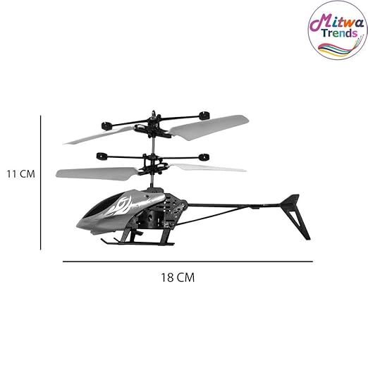 Blue Infrared Sensor Hand Induction Flying Helicopter Toy