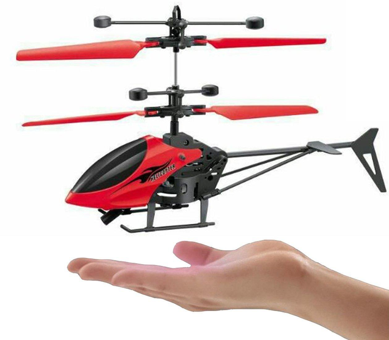 Good Quality Mini Infrared Induction Helicopter (without) Remote Control- Helicopter Aircraft Flashing Light Toy- Infrared Induction Flying Helicopter - Rechargeable (Best Gift For Kids)