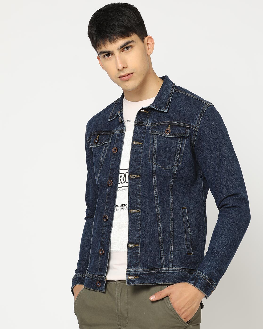 Slim Fit Denim Jacket Daraz.pk