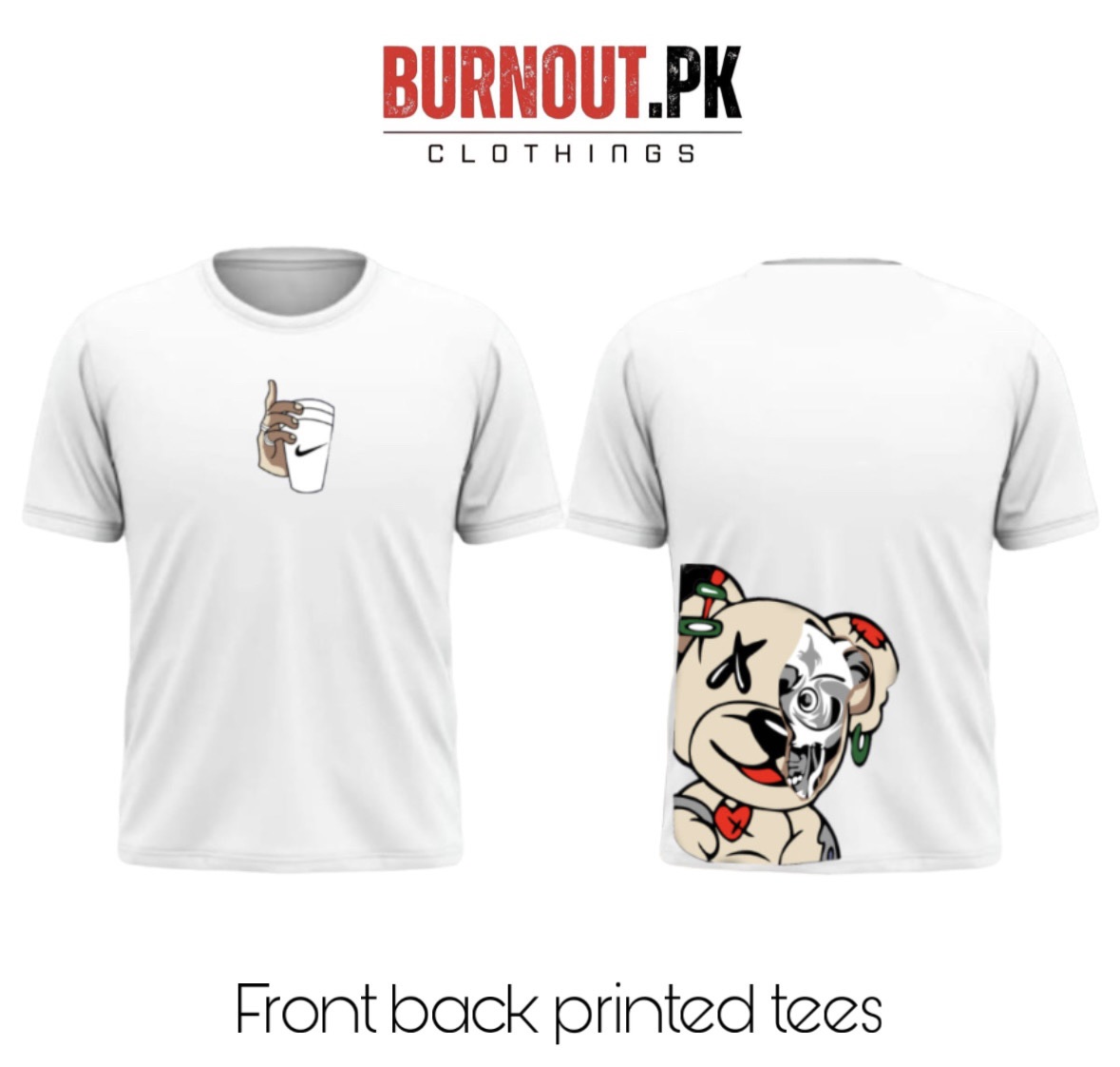 BURNOUT.PK NEW TRENDY SUMMER COLLECTION PRINTED TSHIRTS FOR MENS AND WOMENS