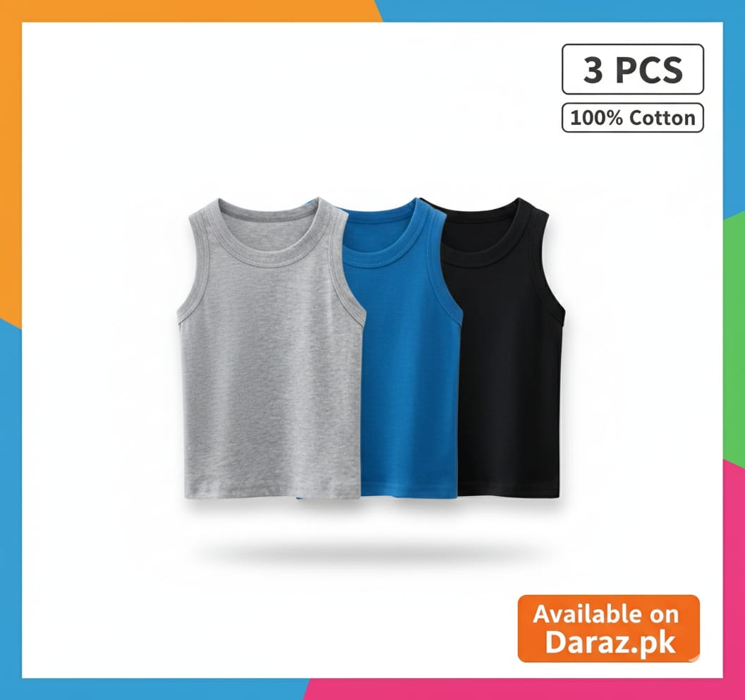 TF Clothing | 01PCS Cotton Jersey Sando For Kids, Girls and Boys, Summer Cotton Tees Tank Top for Kids
