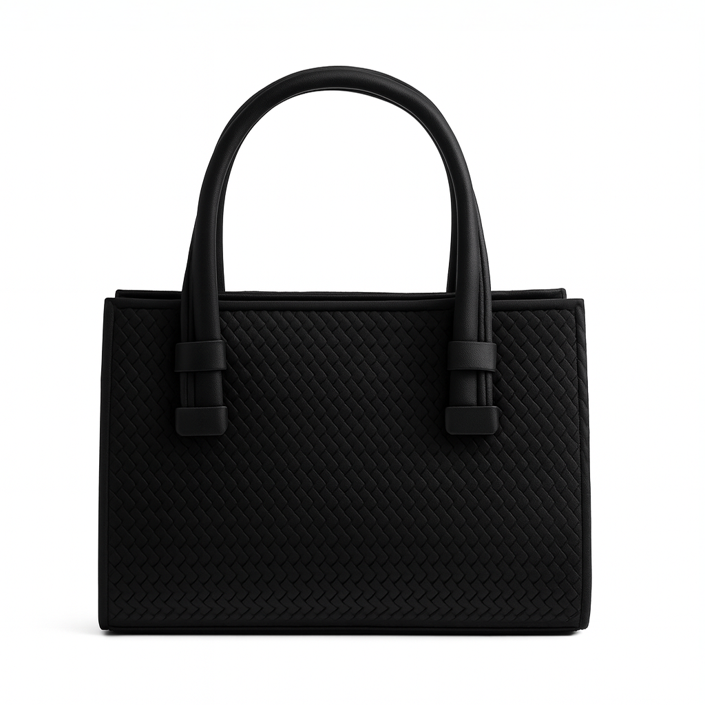 TYMO WovenEra Handbag for Women – Premium Woven Fabric & Faux Leather Elegant Structured Handbag with Top Handle and Adjustable Shoulder Strap