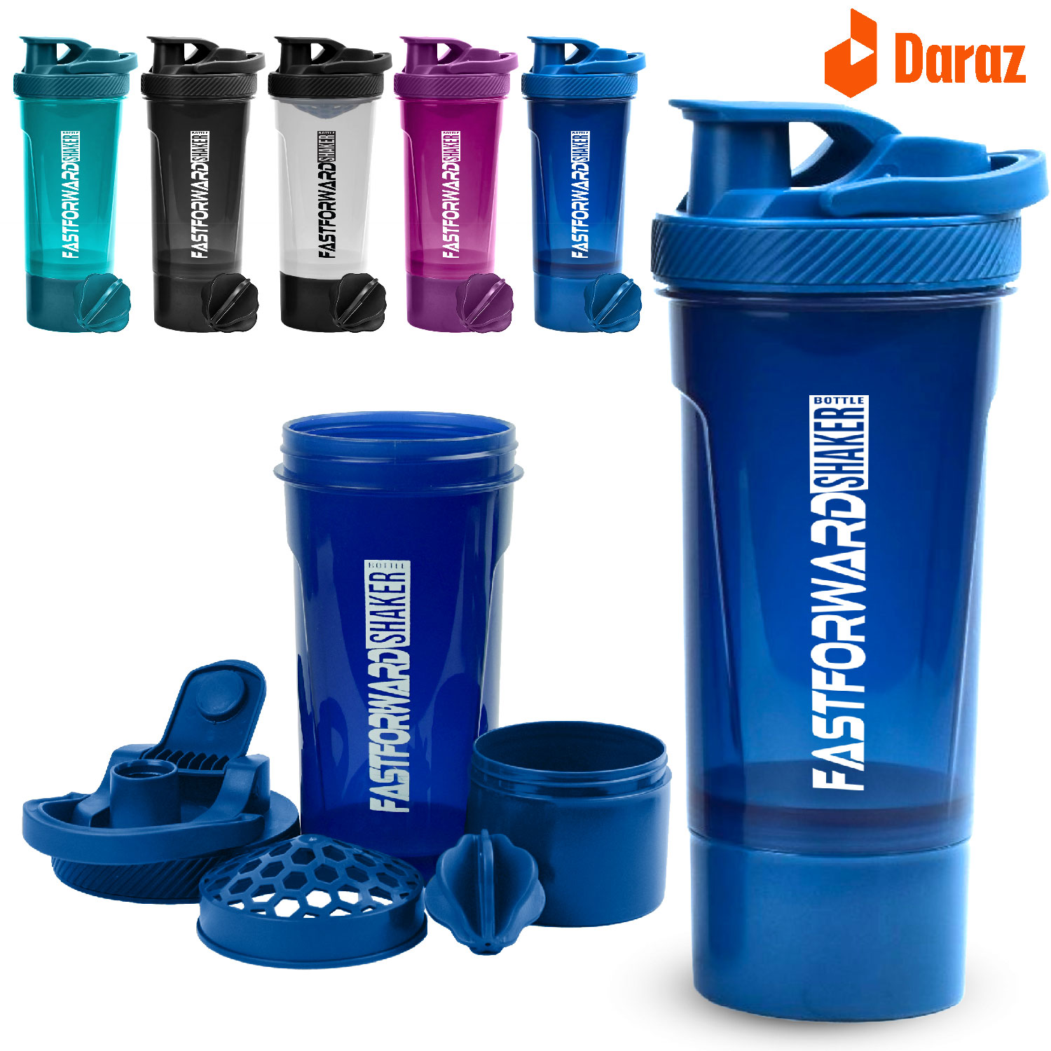 Maximize Your Workouts with Our 24-Ounce Protein Shaker Bottle – Ideal for Pre & Post-Workout Nutrition, Featuring Twist and Lock Protein Box Storage!
