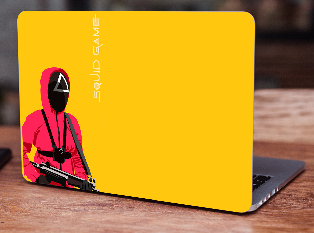 Squid Games Web Series Yellow, Laptop Skin Vinyl Sticker Decal, 12 13 13.3  14 15 15.4 15.6 inch Laptop Skin Sticker Cover Art Decal Protector Fits All  Laptops: Buy Online at Best Prices in Pakistan | Daraz.pk