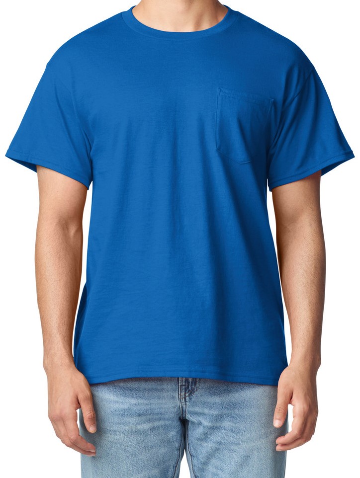 Royal Blue Half Sleeve Plus Size Pocket Tshirt 4XL 5XL 6XL 7XL 8XL 9XL 10XL