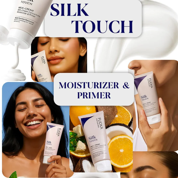 FV Foundation + Flicka Silk Touch Milk Cream Deal | Smooth Finish Makeup & Hydrating Whitening Cream Combo
