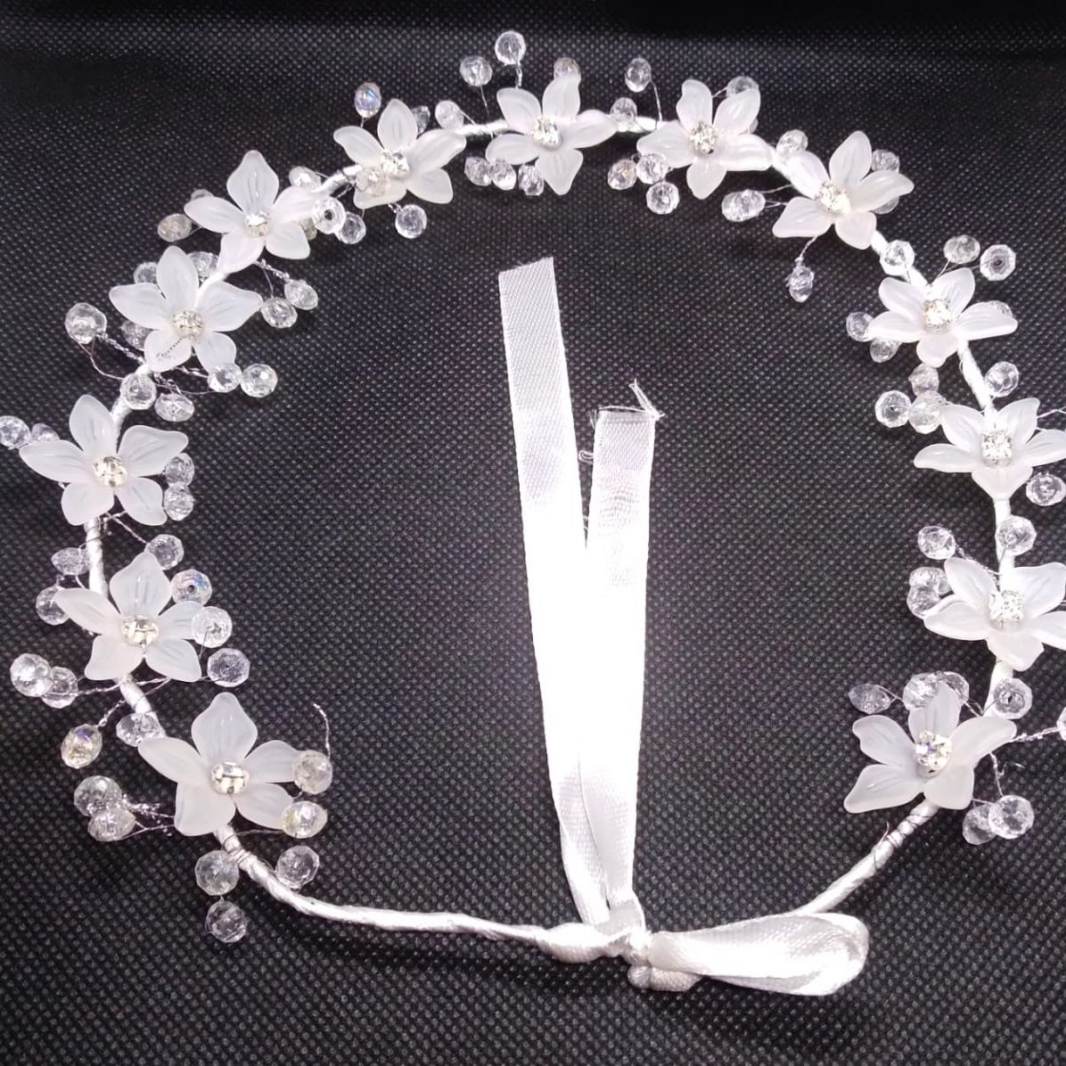 1pc Flower Tiara Crown For Women Bridal Crown For Girls Wedding Princess Birthday Accessories Flower Ring Couple Rings Hair School Parties